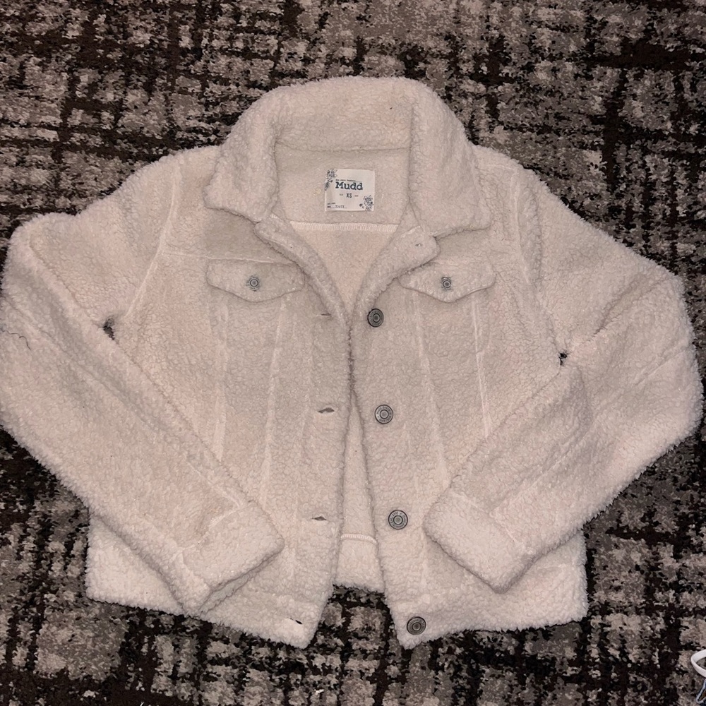 Mudd teddy jacket, cream color, fits like a small.